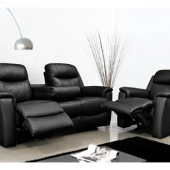Fauteuil Relax EVASION En Cuir - Noir -Promos Fauteora Magasin canape 10306 1