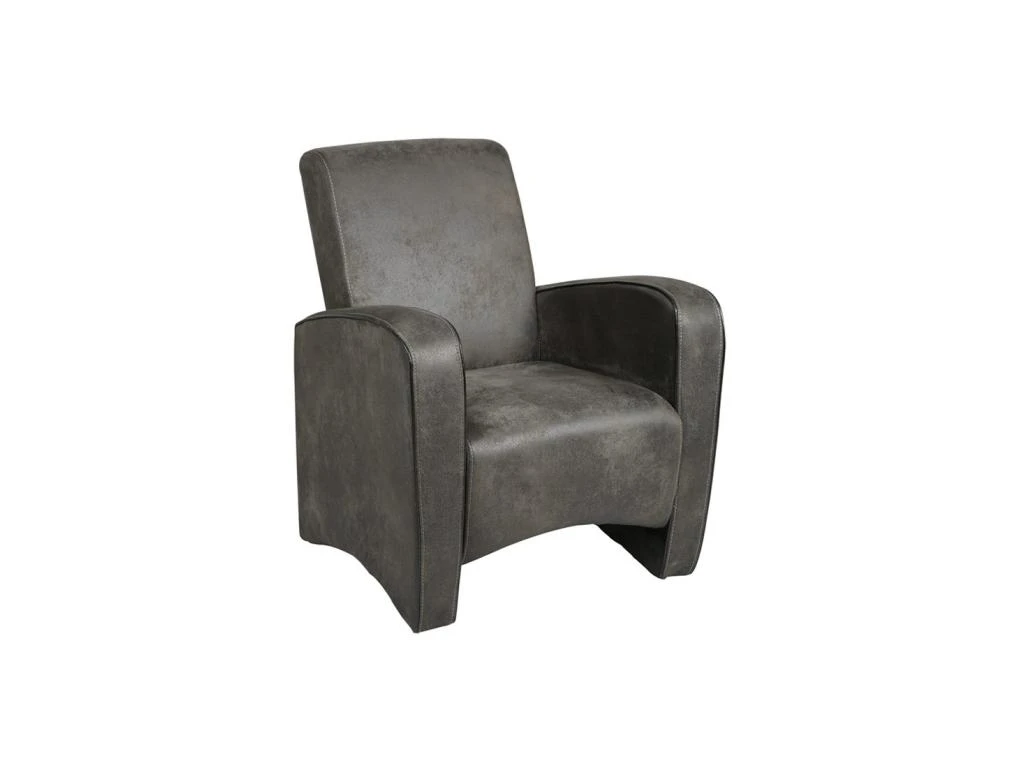 Fauteuil Club Gris - KING 3 Fauteuil Club Gris - KING