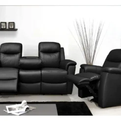 Fauteuil Relax EVASION En Cuir - Noir -Promos Fauteora Magasin canape 11476 1