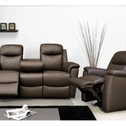 Fauteuil Relax EVASION En Cuir - Gris Clair -Promos Fauteora Magasin canape 17896 3