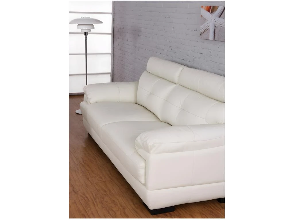 Fauteuil En Cuir De Buffle MANUELLA - Blanc Ivoire 20 Fauteuil En Cuir De Buffle MANUELLA - Blanc Ivoire – Image 18