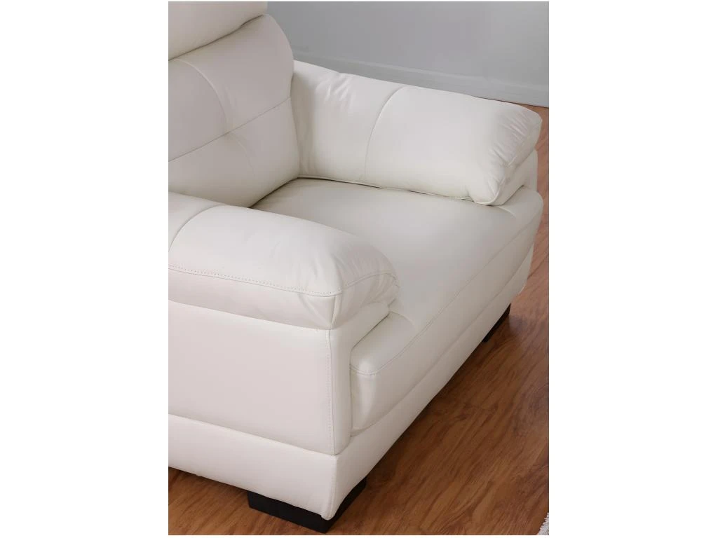Fauteuil En Cuir De Buffle MANUELLA - Blanc Ivoire 19 Fauteuil En Cuir De Buffle MANUELLA - Blanc Ivoire – Image 17