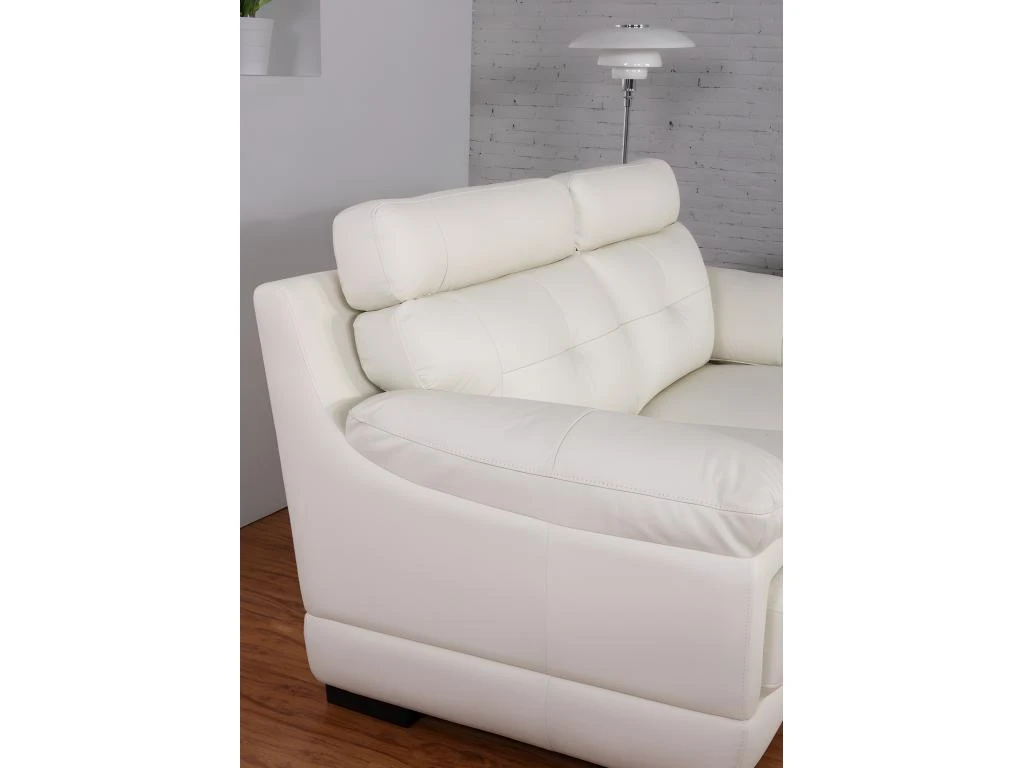 Fauteuil En Cuir De Buffle MANUELLA - Blanc Ivoire 17 Fauteuil En Cuir De Buffle MANUELLA - Blanc Ivoire – Image 15