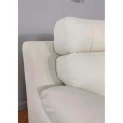 Fauteuil En Cuir De Buffle MANUELLA - Blanc Ivoire 35 Fauteuil En Cuir De Buffle MANUELLA - Blanc Ivoire -Promos Fauteora Magasin canape 19096