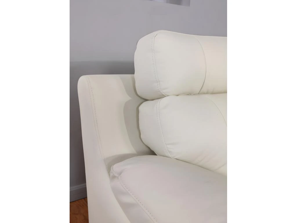 Fauteuil En Cuir De Buffle MANUELLA - Blanc Ivoire 16 Fauteuil En Cuir De Buffle MANUELLA - Blanc Ivoire – Image 14