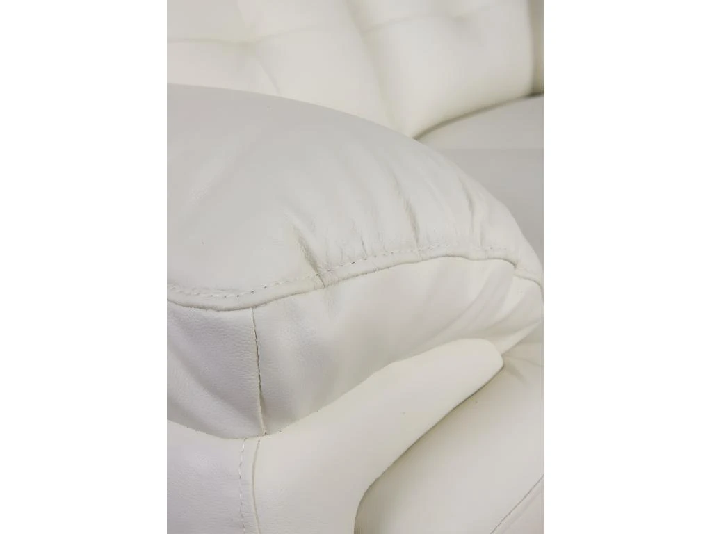 Fauteuil En Cuir De Buffle MANUELLA - Blanc Ivoire 15 Fauteuil En Cuir De Buffle MANUELLA - Blanc Ivoire – Image 13