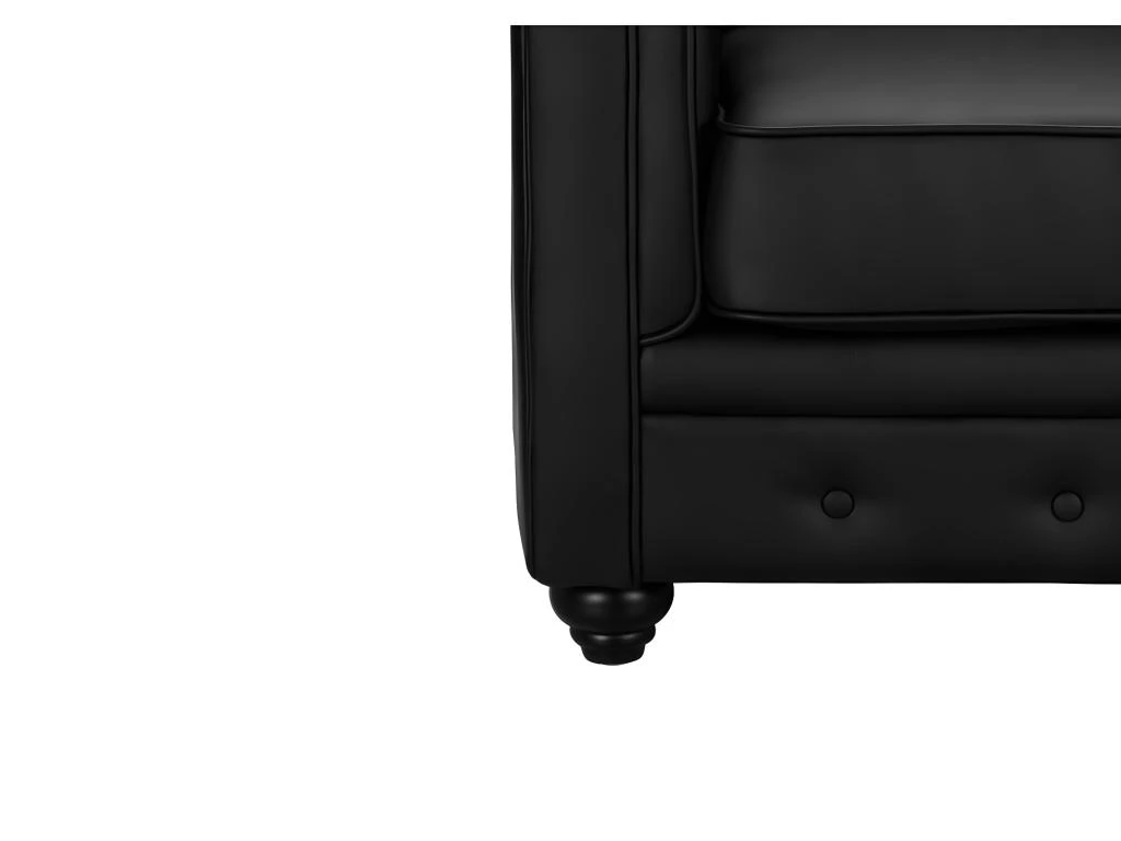 Fauteuil En Simili CHESTERFIELD - Noir 8 Fauteuil En Simili CHESTERFIELD - Noir – Image 6