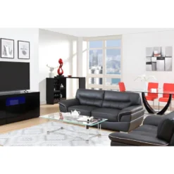 Fauteuil En Cuir THIBAULT - Noir -Promos Fauteora Magasin canape 292573 1