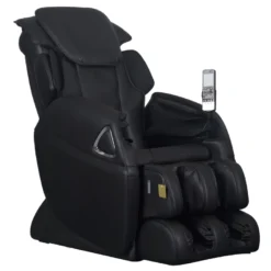 Fauteuil Massant LETO En Simili - Système Zéro Gravité - Noir