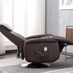 Fauteuil Massant KOSTAS En Simili - Marron -Promos Fauteora Magasin fauteuil massant 314291