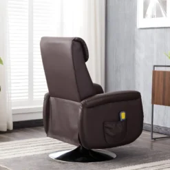 Fauteuil Massant KOSTAS En Simili - Marron -Promos Fauteora Magasin fauteuil massant 314297