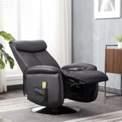 Fauteuil Massant KOSTAS En Simili - Noir -Promos Fauteora Magasin fauteuil massant 314327