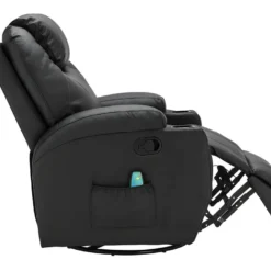 Fauteuil Massant SILVANO En Simili - Noir -Promos Fauteora Magasin fauteuil massant 438759