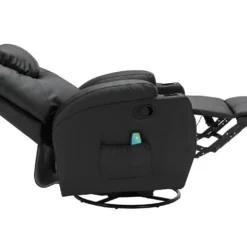 Fauteuil Massant SILVANO En Simili - Noir -Promos Fauteora Magasin fauteuil massant 438763