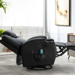 Fauteuil Massant SILVANO En Simili - Noir -Promos Fauteora Magasin fauteuil massant 438775