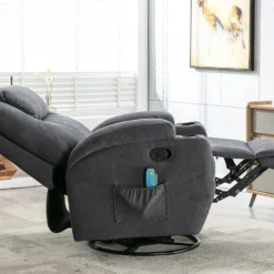 Fauteuil Massant SILVANO En Tissu - Gris -Promos Fauteora Magasin fauteuil massant 438783