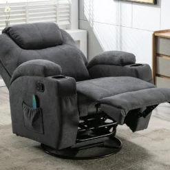 Fauteuil Massant SILVANO En Tissu - Gris -Promos Fauteora Magasin fauteuil massant 438787