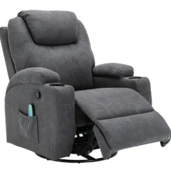 Fauteuil Massant SILVANO En Tissu - Gris -Promos Fauteora Magasin fauteuil massant 438795