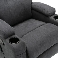 Fauteuil Massant SILVANO En Tissu - Gris -Promos Fauteora Magasin fauteuil massant 438801