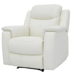 Fauteuil Relax EVASION En Cuir - Blanc Ivoire -Promos Fauteora Magasin fauteuil relax 182075