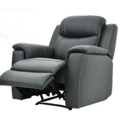 Fauteuil Relax EVASION En Cuir - Gris -Promos Fauteora Magasin fauteuil relax 182169