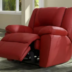 Fauteuil Relax En Cuir AROMA - Rouge -Promos Fauteora Magasin fauteuil relax 191393