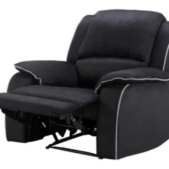 Fauteuil Relax En Microfibre HERNANI - Noir -Promos Fauteora Magasin fauteuil relax 191471