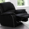 Fauteuil Relax En Microfibre HERNANI - Noir -Promos Fauteora Magasin fauteuil relax 191472