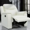 Fauteuil Relax EVASION En Cuir - Blanc Ivoire -Promos Fauteora Magasin fauteuil relax 232347
