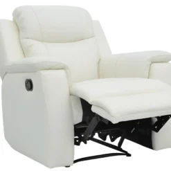 Fauteuil Relax EVASION En Cuir - Blanc Ivoire -Promos Fauteora Magasin fauteuil relax 232351