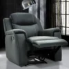 Fauteuil Relax EVASION En Cuir - Gris -Promos Fauteora Magasin fauteuil relax 232353