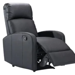 Fauteuil Relax En Simili ISAO - Noir -Promos Fauteora Magasin fauteuil relax 299237