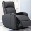 Fauteuil Relax En Simili ISAO - Noir -Promos Fauteora Magasin fauteuil relax 299239