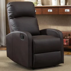 Fauteuil Relax En Simili ISAO - Marron