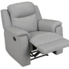Fauteuil Relax EVASION En Cuir - Gris Clair -Promos Fauteora Magasin fauteuil relax 318031