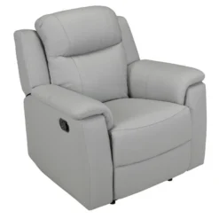 Fauteuil Relax EVASION En Cuir - Gris Clair -Promos Fauteora Magasin fauteuil relax 318033