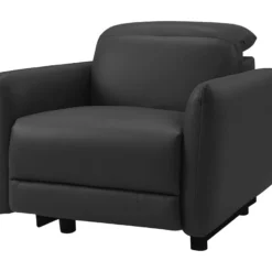 Fauteuil Relax électrique CLEOPHEE En Cuir Supérieur - Noir -Promos Fauteora Magasin fauteuil relax 366749