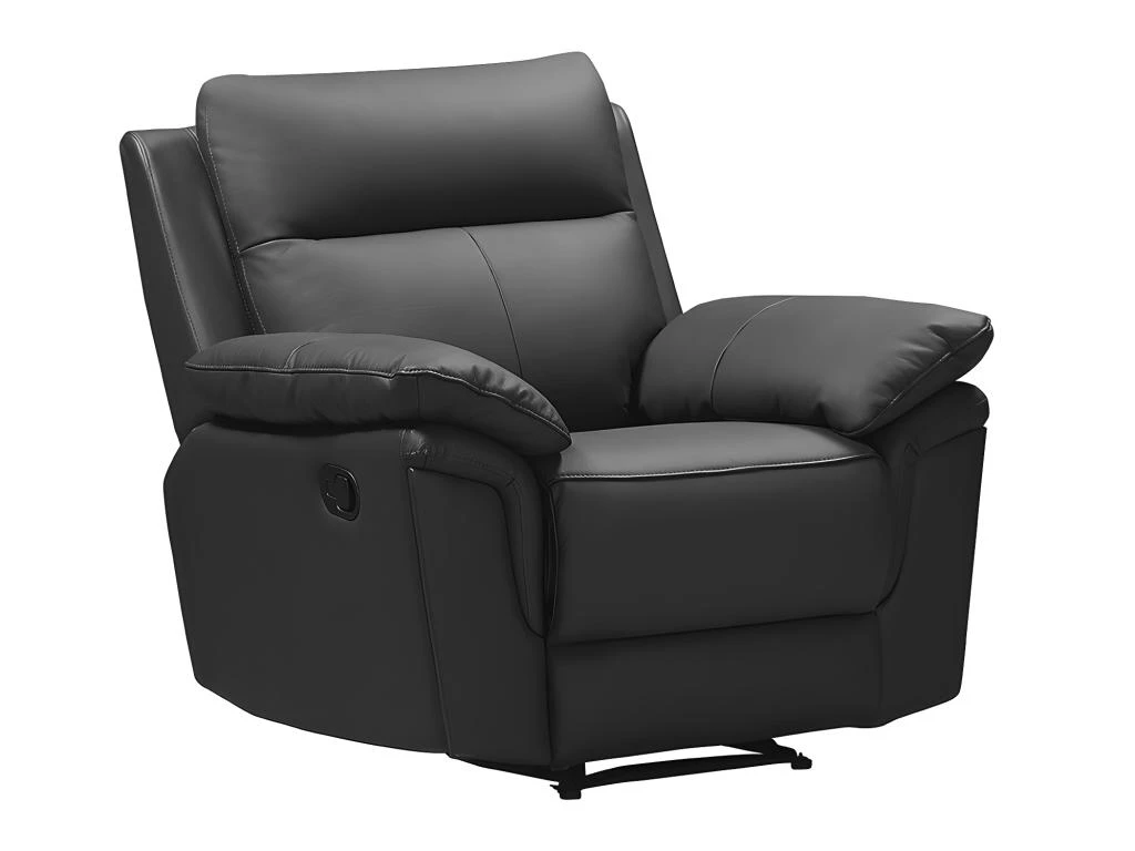 Fauteuil Relax En Cuir De Buffle PAKITA - Noir 5 Fauteuil Relax En Cuir De Buffle PAKITA - Noir – Image 3