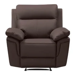 Fauteuil Relax En Cuir De Buffle PAKITA - Marron -Promos Fauteora Magasin fauteuil relax 370245