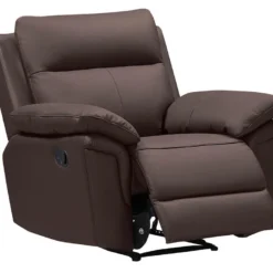 Fauteuil Relax En Cuir De Buffle PAKITA - Marron -Promos Fauteora Magasin fauteuil relax 370247
