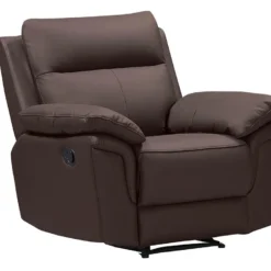 Fauteuil Relax En Cuir De Buffle PAKITA - Marron -Promos Fauteora Magasin fauteuil relax 370251