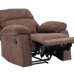 Fauteuil Relax En Tissu TOLZANO - Marron -Promos Fauteora Magasin fauteuil relax 378947