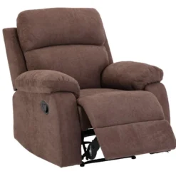 Fauteuil Relax En Tissu TOLZANO - Marron -Promos Fauteora Magasin fauteuil relax 378949