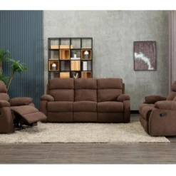 Fauteuil Relax En Tissu TOLZANO - Marron