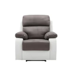 Fauteuil Relax En Microfibre Et Simili TOLZANO - Gris Et Blanc 11 Fauteuil Relax En Microfibre Et Simili TOLZANO - Gris Et Blanc -Promos Fauteora Magasin fauteuil relax 399947