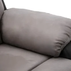 Fauteuil Relax En Microfibre Et Simili TOLZANO - Gris Et Noir -Promos Fauteora Magasin fauteuil relax 401787