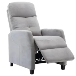 Fauteuil Relax En Tissu FEREOLE - Gris Clair -Promos Fauteora Magasin fauteuil relax 417953