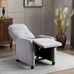 Fauteuil Relax En Tissu FEREOLE - Gris Clair -Promos Fauteora Magasin fauteuil relax 417963