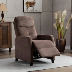 Fauteuil Relax En Tissu FEREOLE - Marron -Promos Fauteora Magasin fauteuil relax 417997