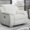 Fauteuil Relax électrique En Cuir ARENA III - Ivoire -Promos Fauteora Magasin fauteuil relax 433439